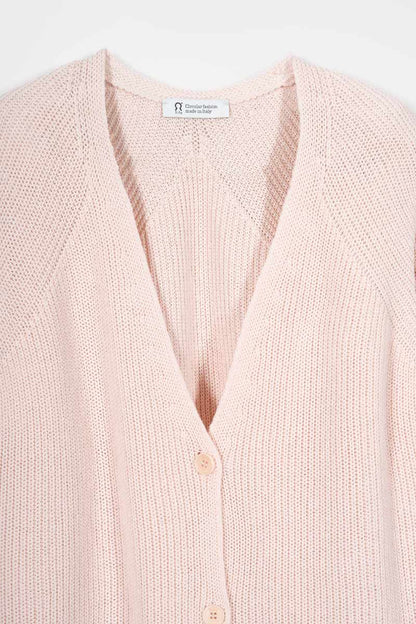 Rifo - Aspasia Women Recycled Cotton Cardigan Pink Tulle - WERTE FREUNDE