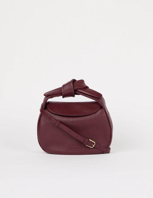 O MY BAG - Coco Croissant Soft Grain Leather Dark Cherry