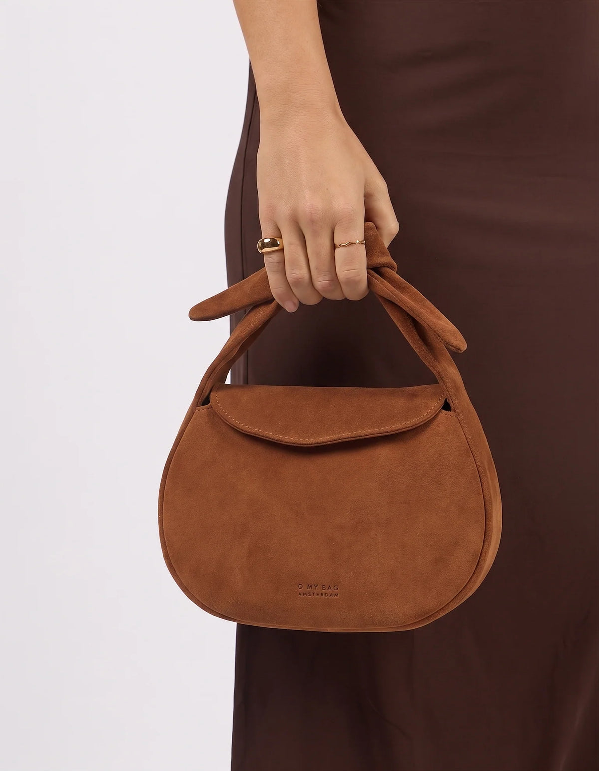 O MY BAG - Coco Croissant Suède Cognac
