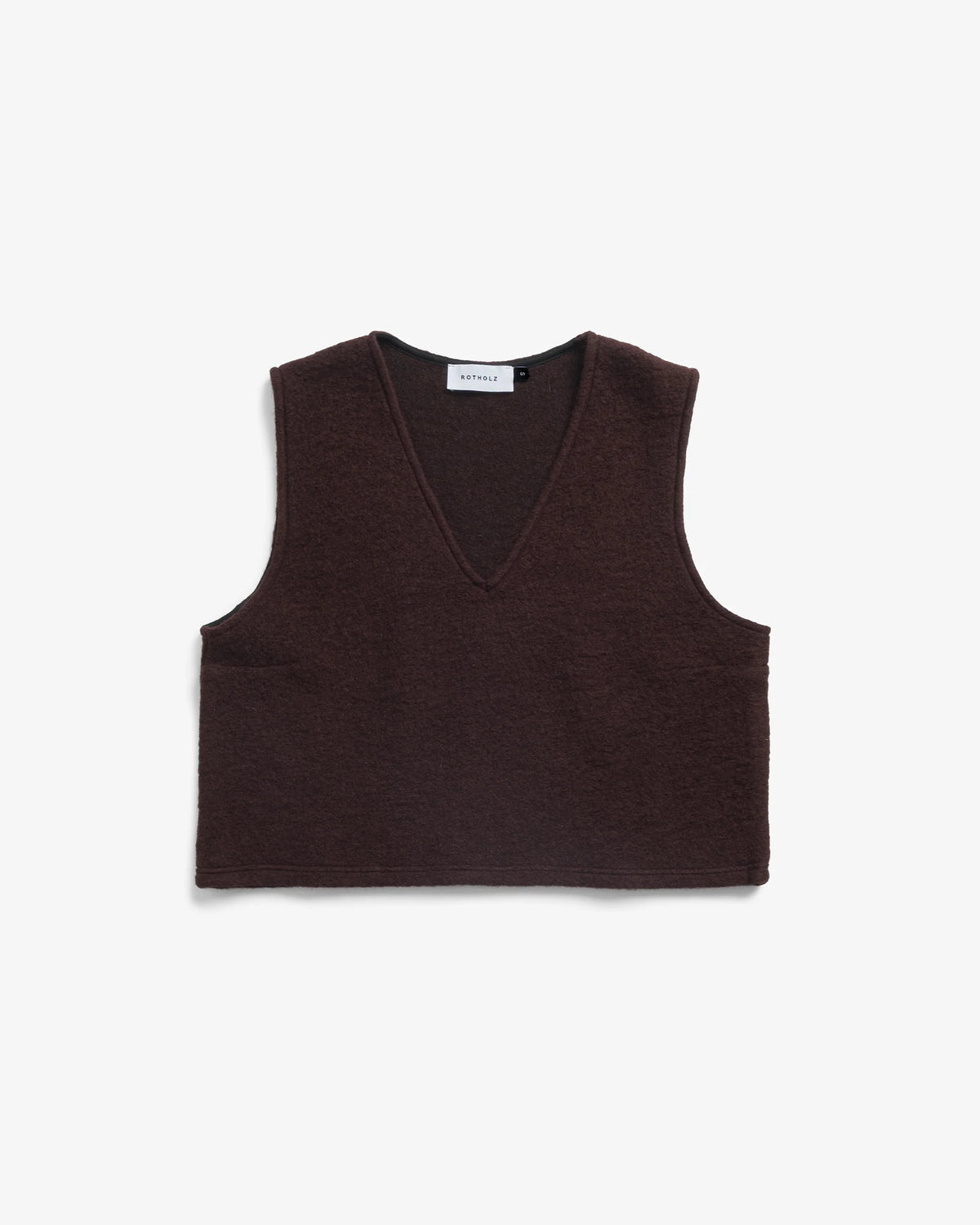 ROTHOLZ - Cropped Vest Rosewood Brown