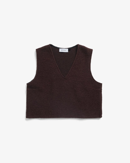 ROTHOLZ - Cropped Vest Rosewood Brown