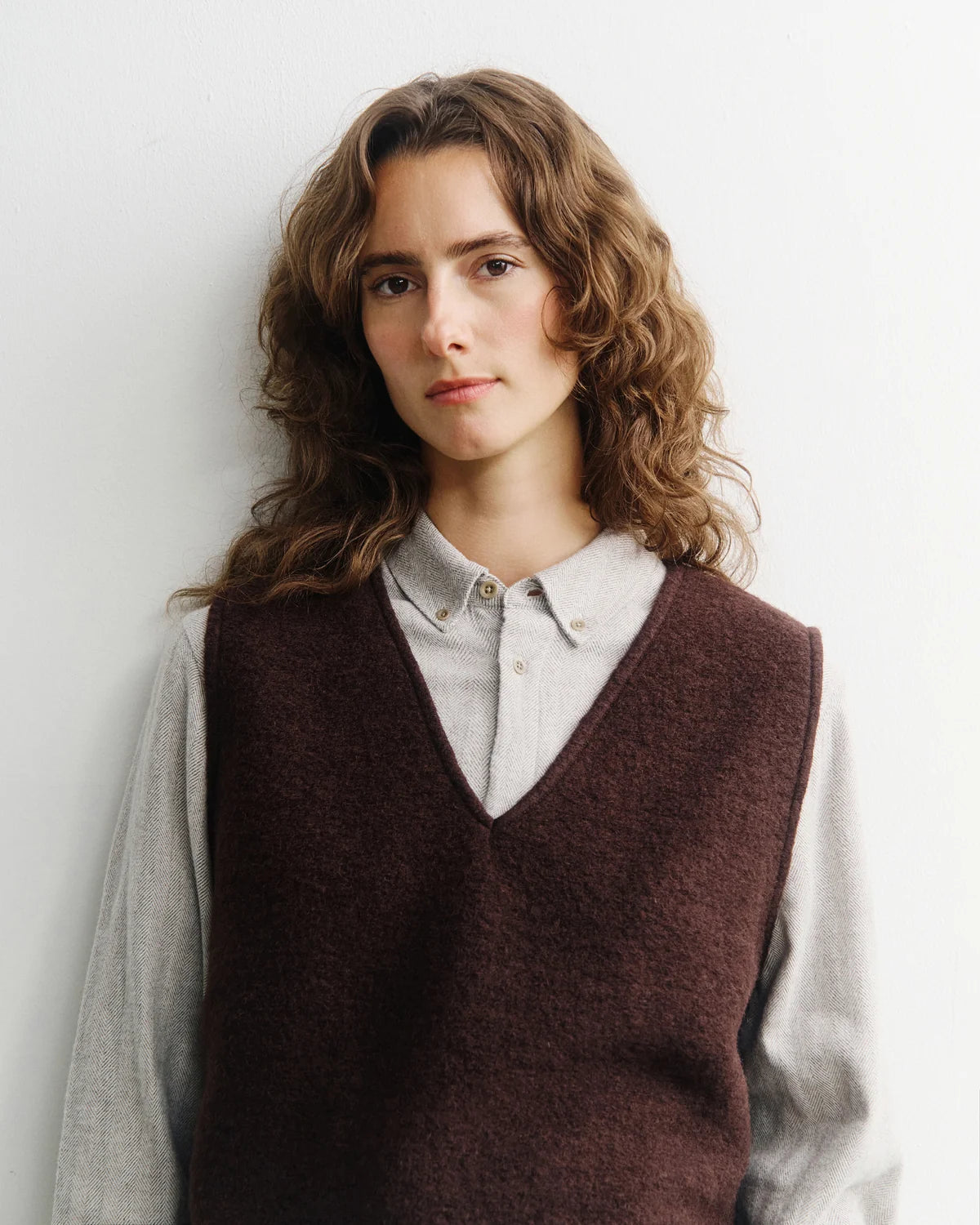 ROTHOLZ - Cropped Vest Rosewood Brown
