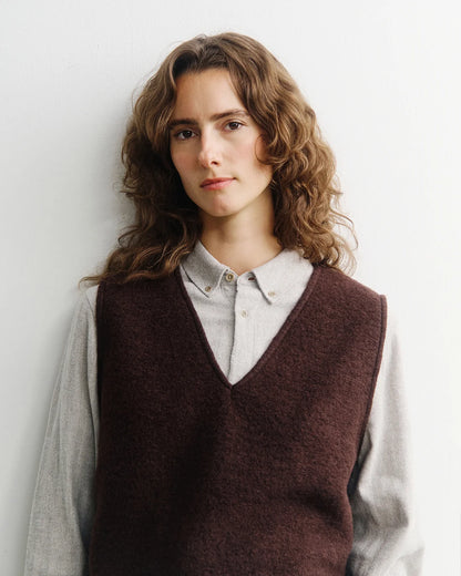 ROTHOLZ - Cropped Vest Rosewood Brown