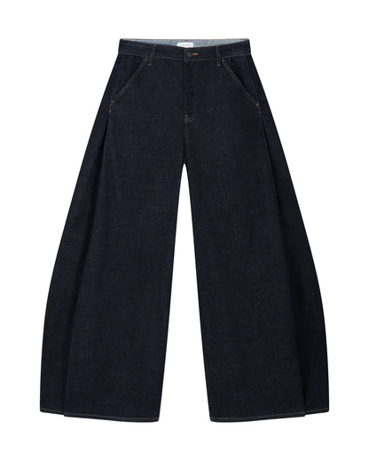 Dawn Denim - BEAMER Soft Denim - Super Wide Leg Raw Blue