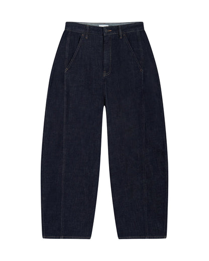 Dawn Denim - MOONDUST Soft Denim - Wide Barrel leg Raw Blue