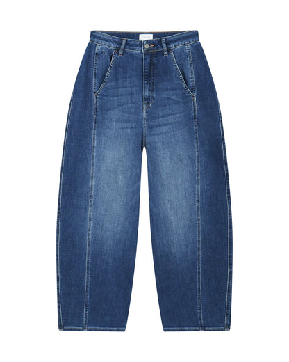 Dawn Denim - MOONDUST Soft Denim - Wide Barrel leg Vintage Blue