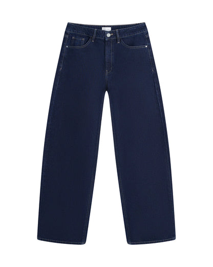 Dawn Denim - ASH Barrel Leg Minimal Stretch - Classic Dark Blue