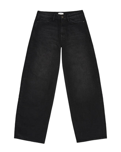 Dawn Denim - ASH Barrel Leg Minimal Stretch - Classic Black Denim