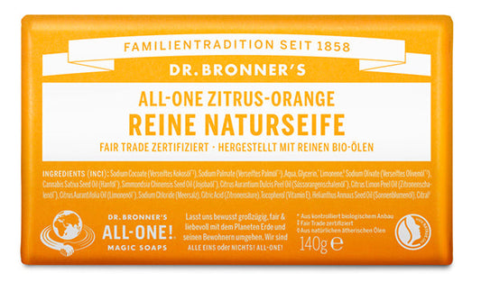 Dr. Bronner´s - Reine Naturseife Zitrus-Orange 140 g