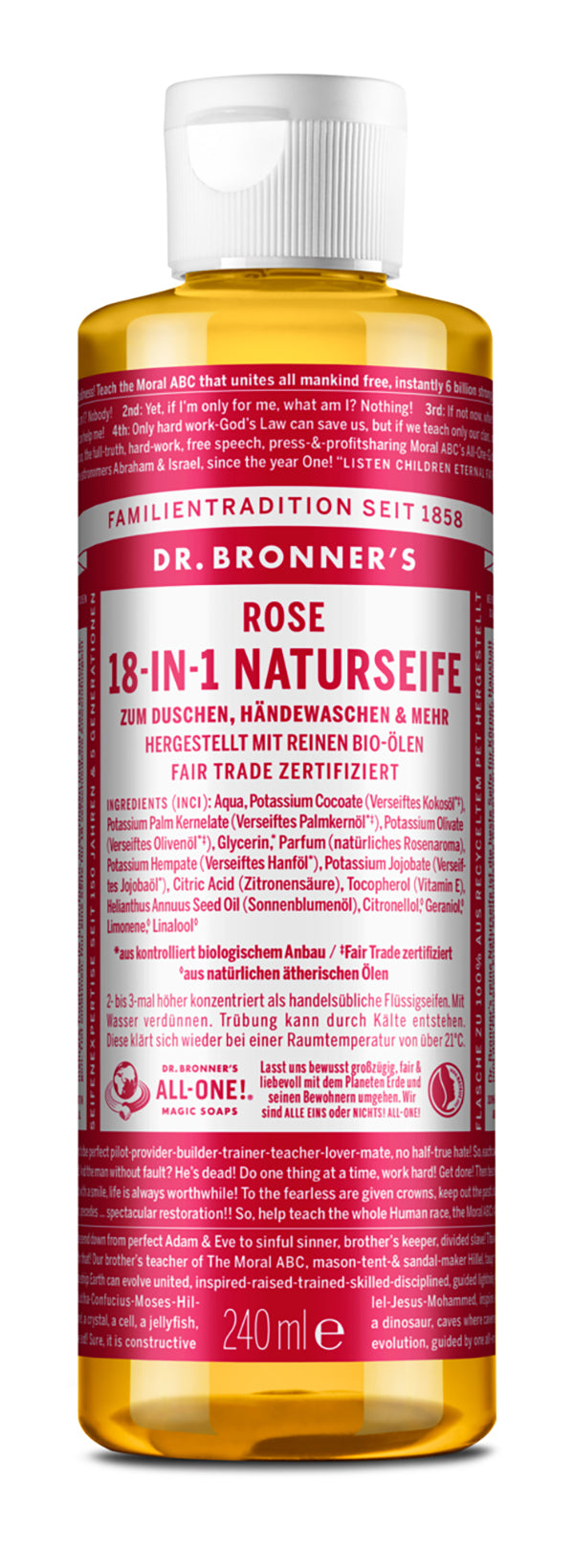 Dr. Bronner´s - 18-in-1 Naturseife Rose 240 ml