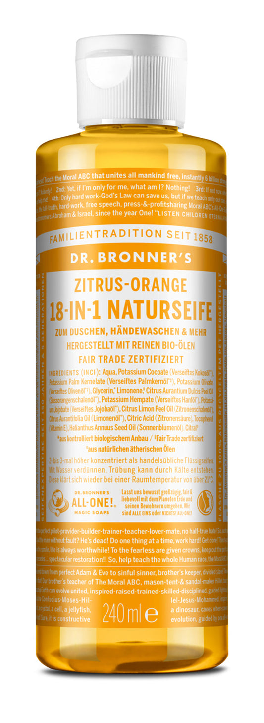 Dr. Bronner´s - 18-in-1 Naturseife Zitrus-Orange 240 ml