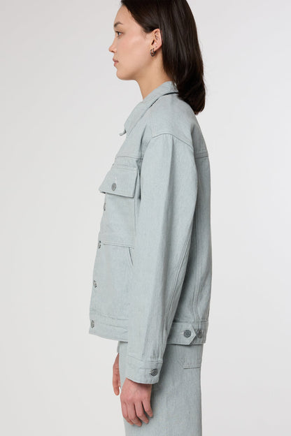Dawn Denim - DUNE Boxy Jacket - PIW Non Stretch Recycled Blue - WERTE FREUNDE