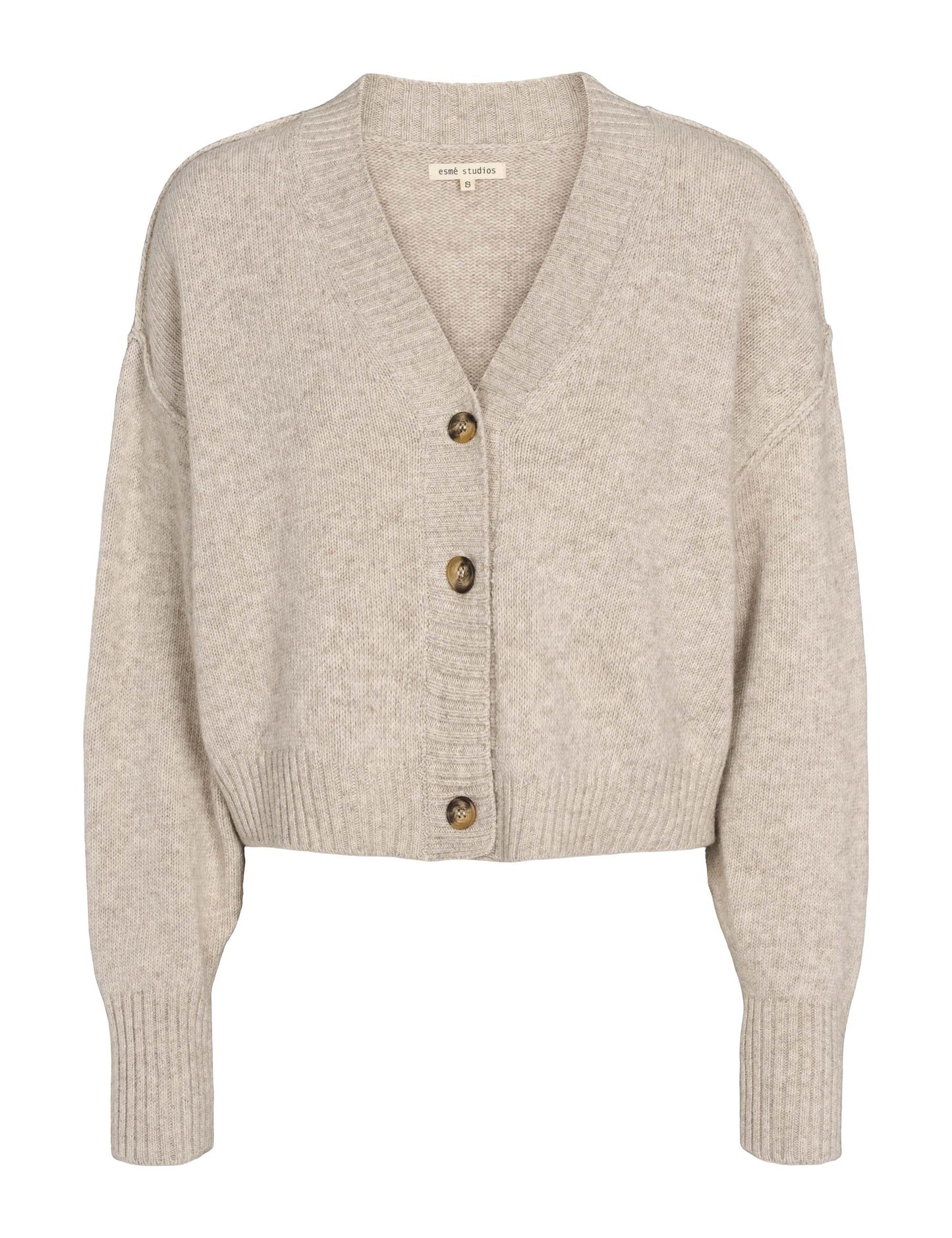 esmé studios - ESElida Knit Cardigan Sand Melange - WERTE FREUNDE