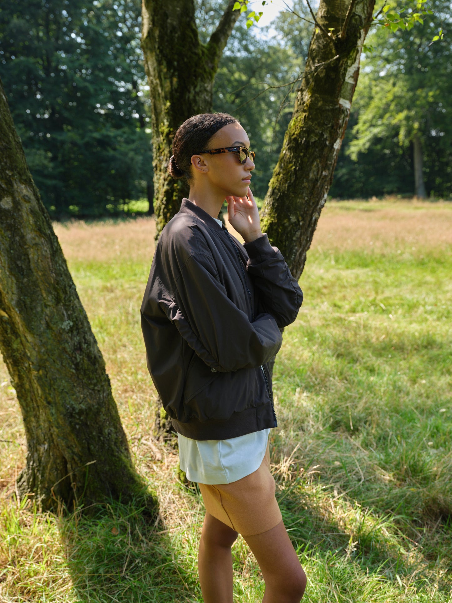 embassy - SALIA BOMBER JACKET FADED BLACK - WERTE FREUNDE