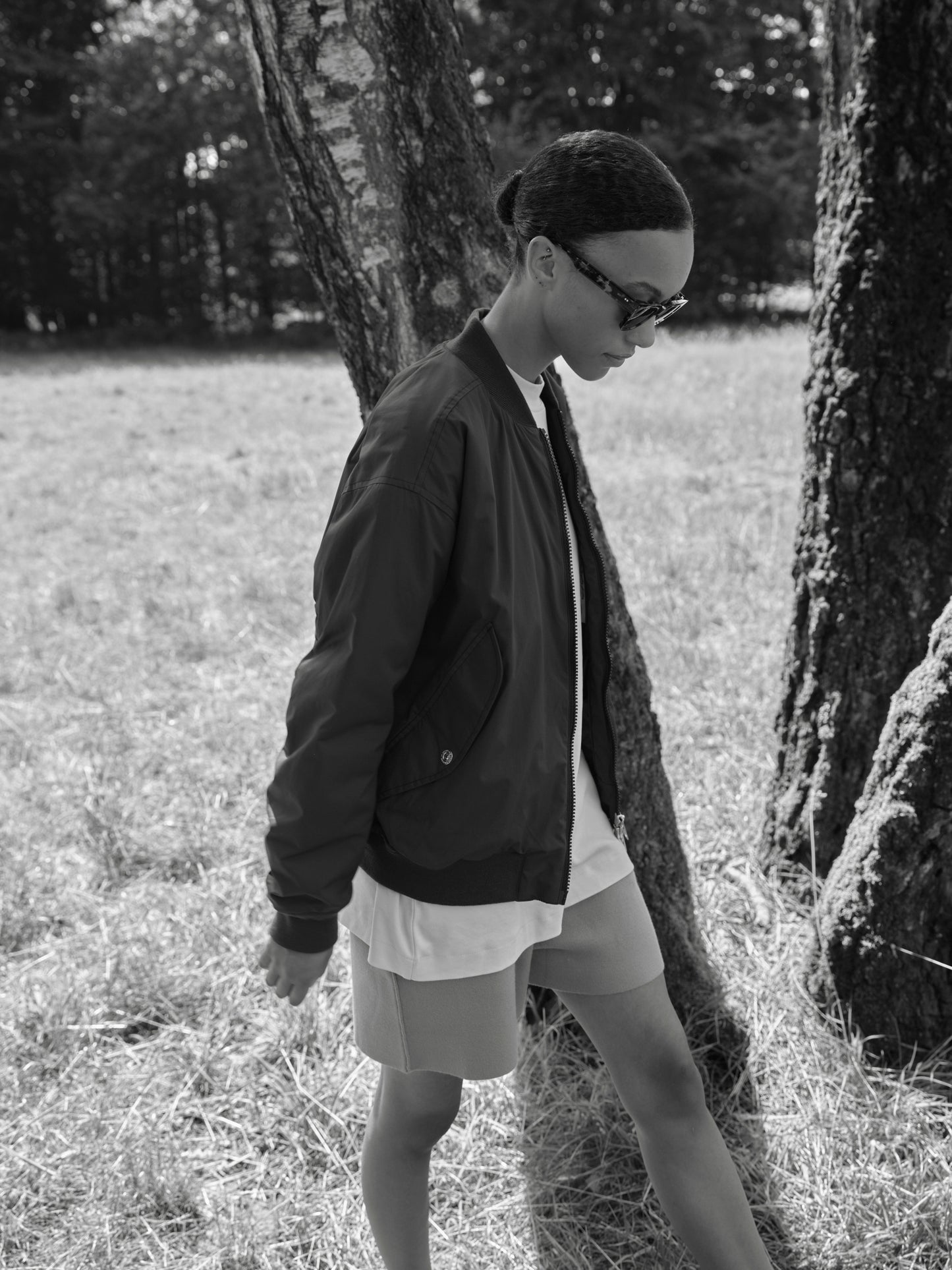 embassy - SALIA BOMBER JACKET FADED BLACK - WERTE FREUNDE