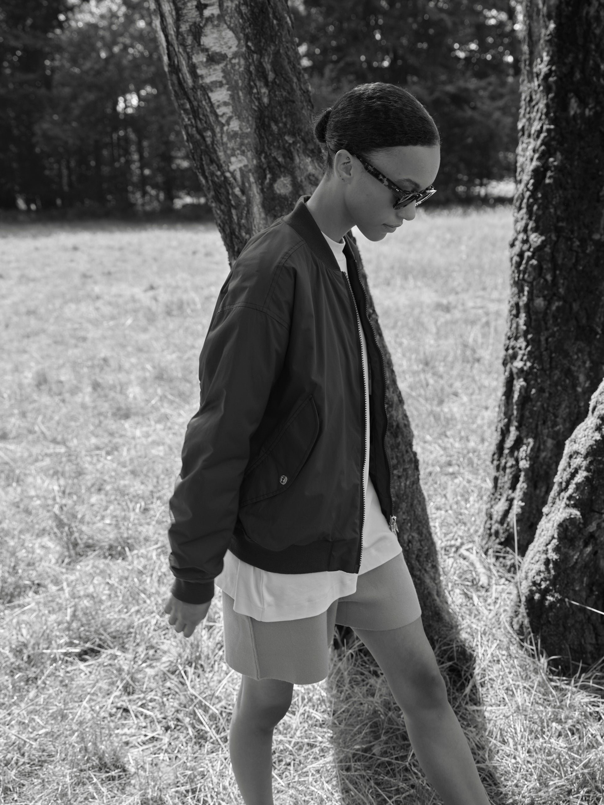 embassy - SALIA BOMBER JACKET FADED BLACK - WERTE FREUNDE