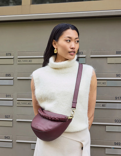 O MY BAG - Leo - Dark Cherry Soft Grain Leather - WERTE FREUNDE