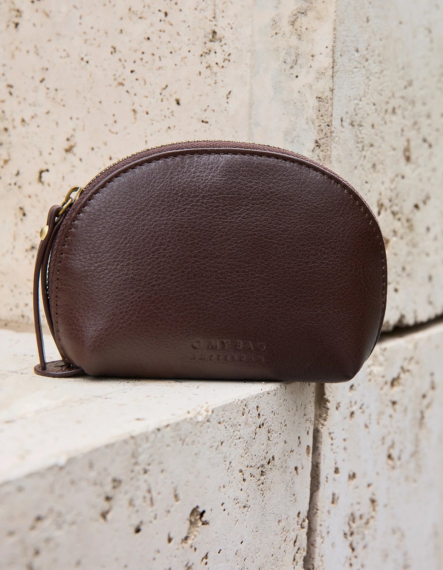 O MY BAG - Make up Case Small - Chocolate Soft Grain - WERTE FREUNDE