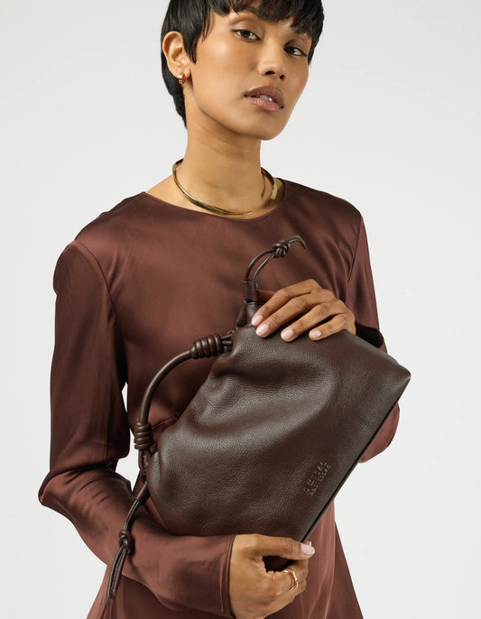 O MY BAG - Kiki Midi Soft Grain Leather Chocolate