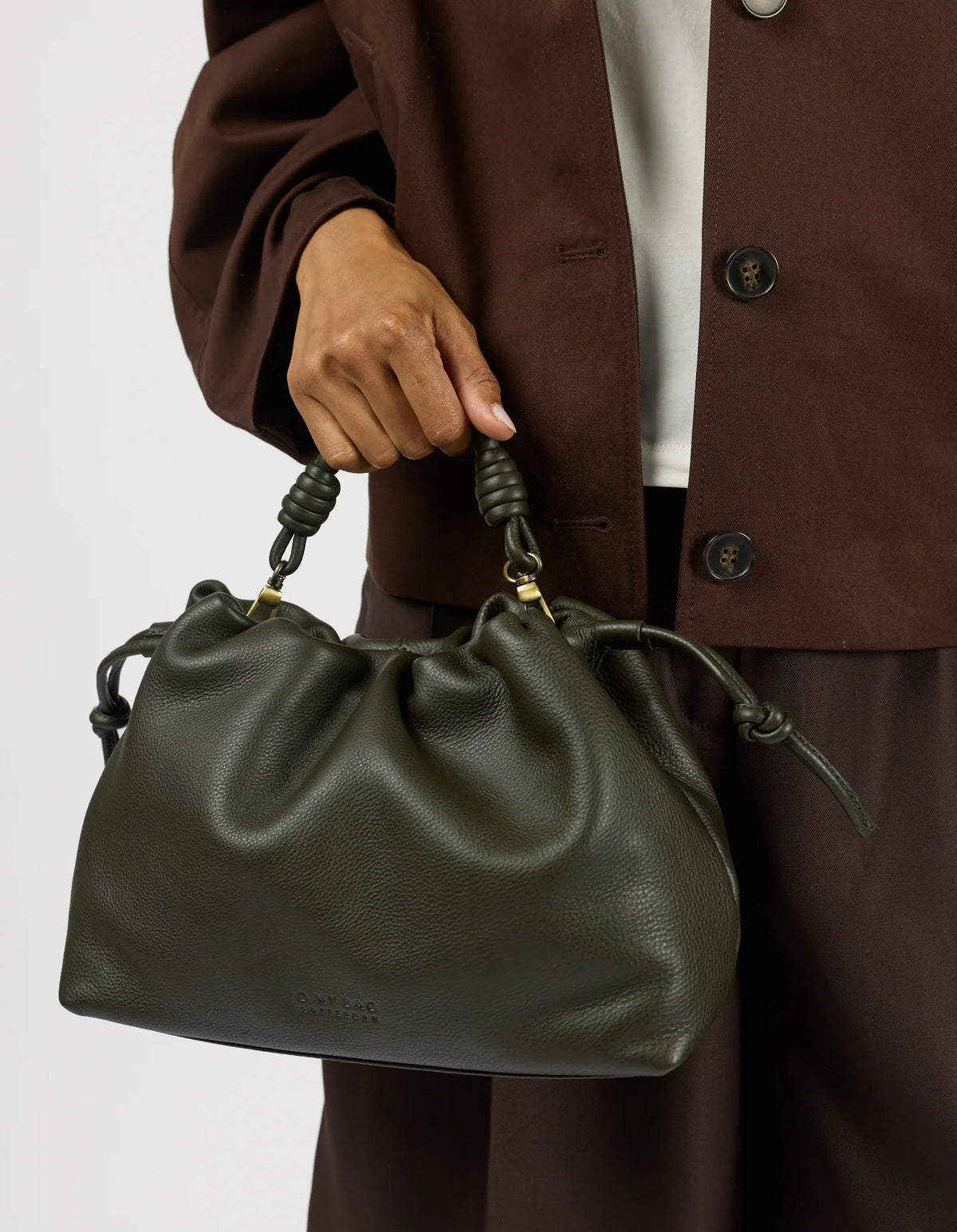 O MY BAG - Kiki Midi Soft Grain Leather Moss