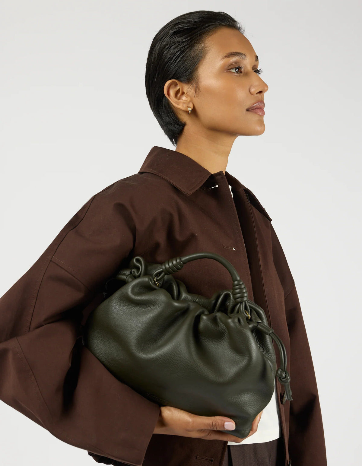 O MY BAG - Kiki Midi Soft Grain Leather Moss