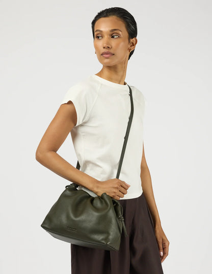 O MY BAG - Kiki Midi Soft Grain Leather Moss