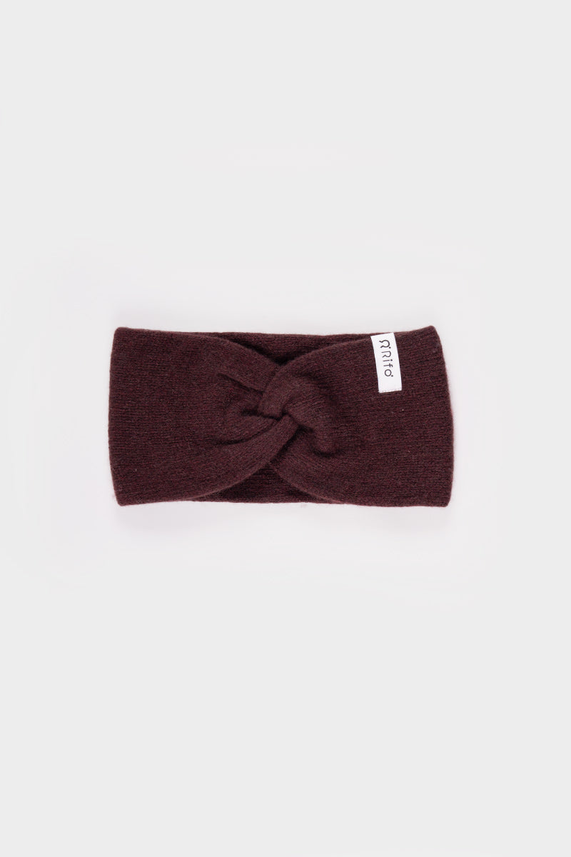 Rifo - Nadia Cashmere Headband Brown Caffè