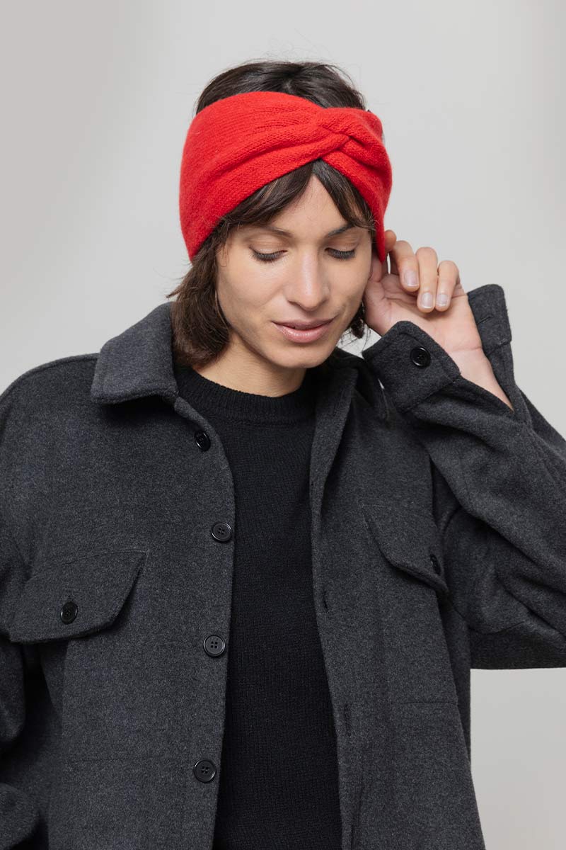 Rifo - Nadia Cashmere Headband Red Papavero