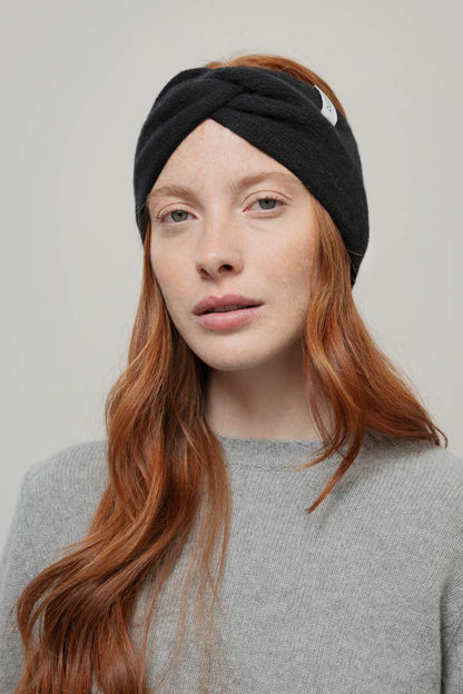 Rifo - Nadia Cashmere Headband Black Ardesia