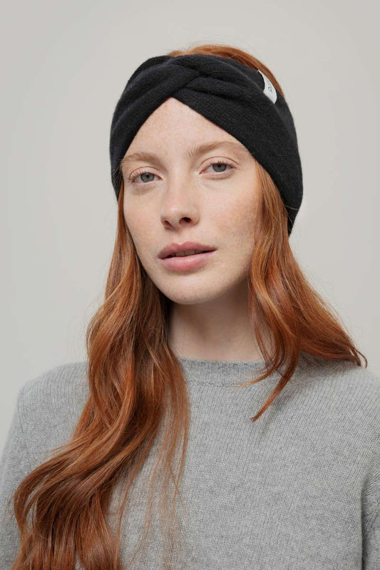 Rifo - Nadia Cashmere Headband Black Ardesia