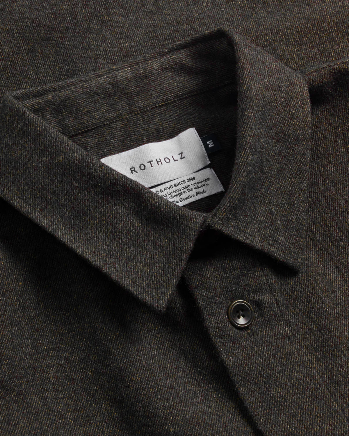 ROTHOLZ - Flannel Casual Shirt Black Brown