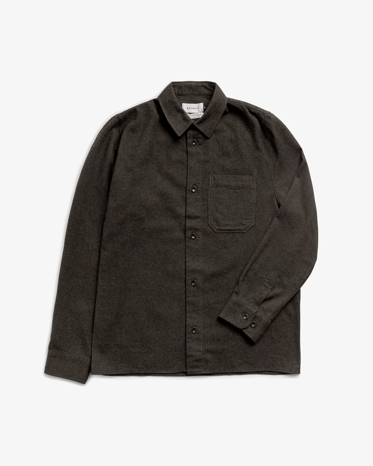 ROTHOLZ - Flannel Casual Shirt Black Brown