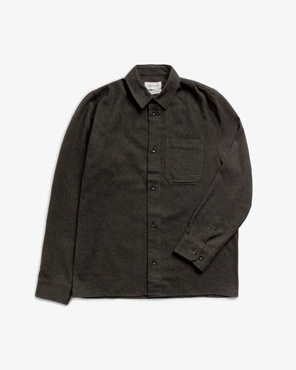 ROTHOLZ - Flannel Casual Shirt Black Brown