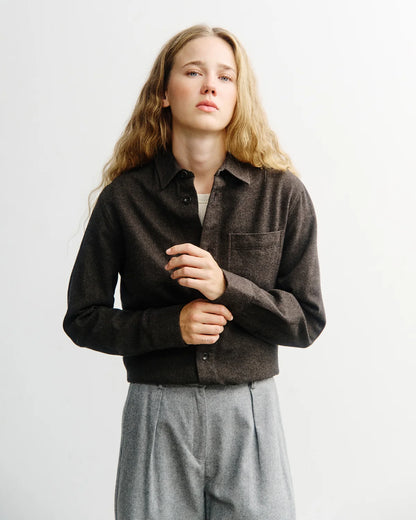ROTHOLZ - Flannel Casual Shirt Black Brown