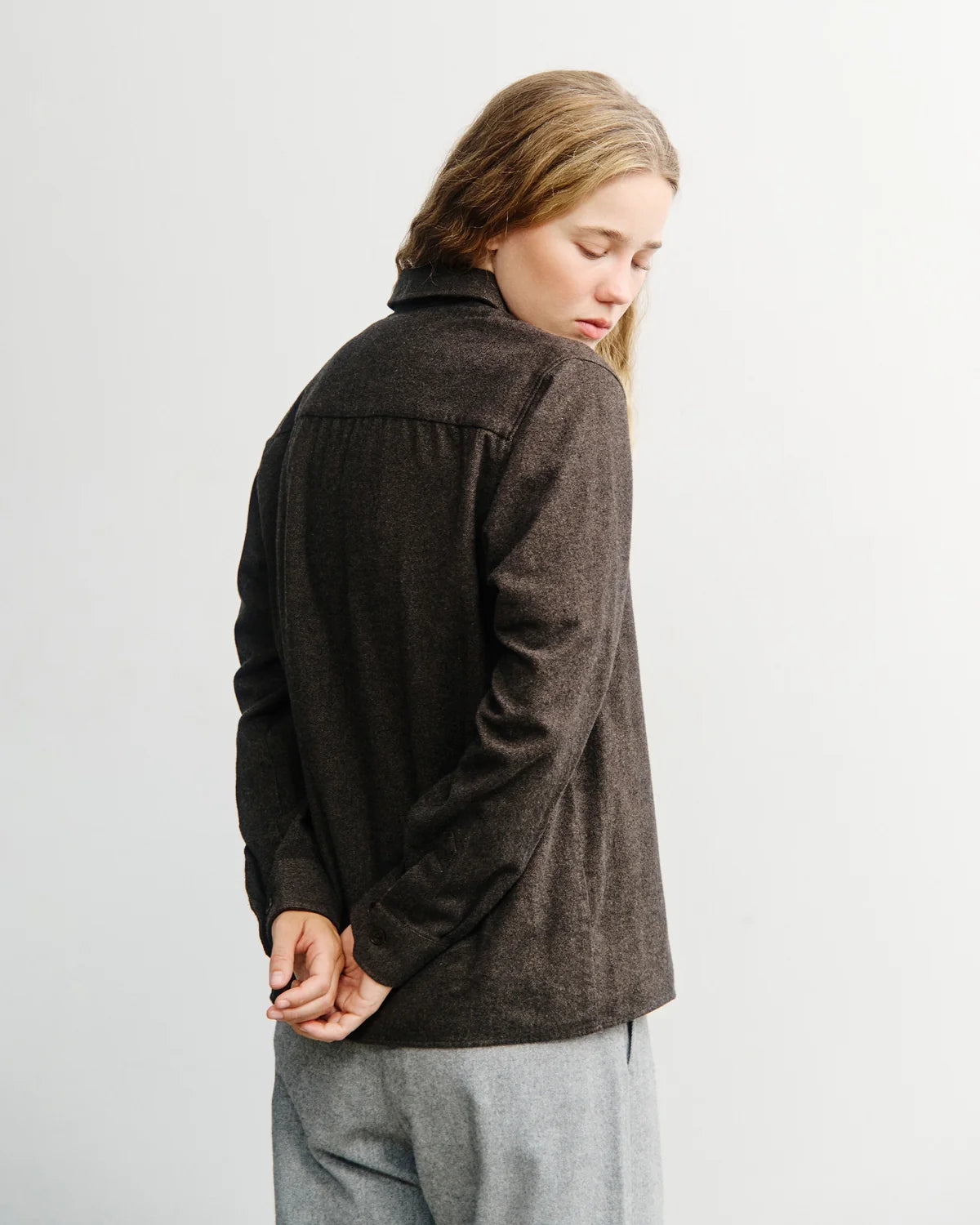 ROTHOLZ - Flannel Casual Shirt Black Brown