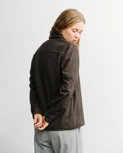 ROTHOLZ - Flannel Casual Shirt Black Brown