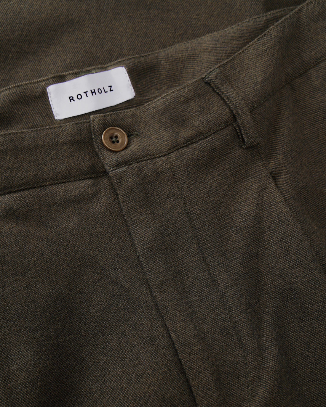 ROTHOLZ - Flannel Everyday Pant Organic Cotton Twill Brown - WERTE FREUNDE