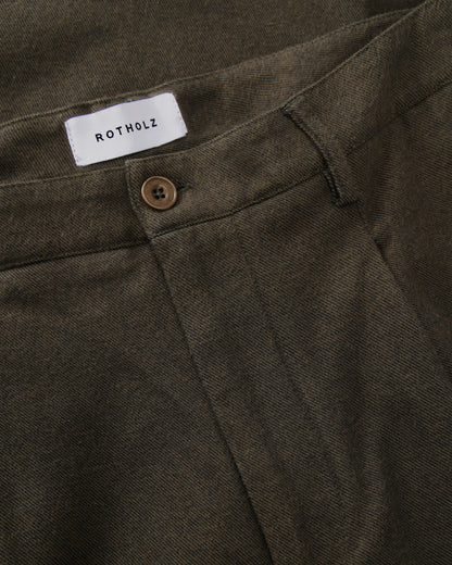ROTHOLZ - Flannel Everyday Pant Organic Cotton Twill Brown - WERTE FREUNDE