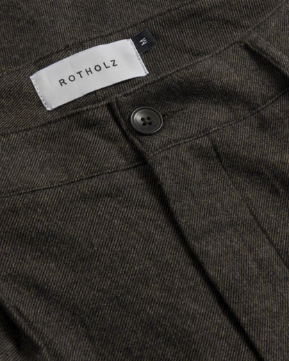 ROTHOLZ - Flannel Everyday Pant Black Brown