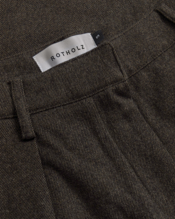 ROTHOLZ - Flannel Pantalone Black Brown