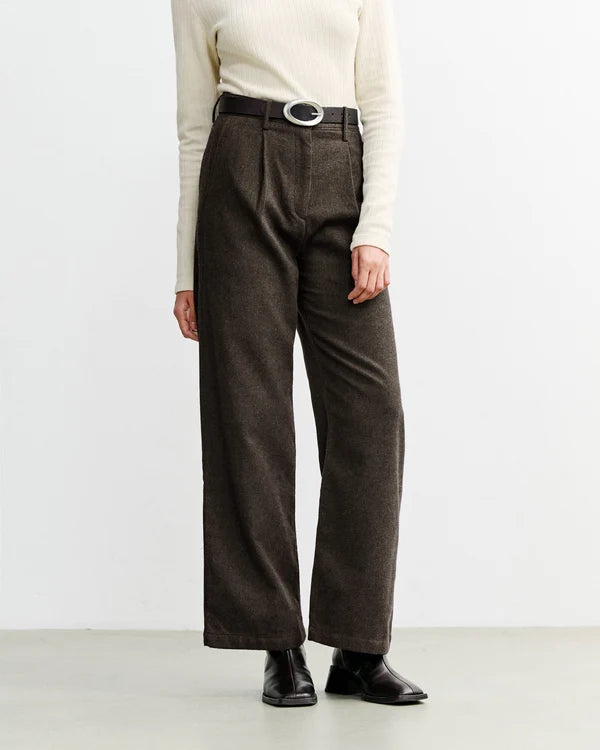 ROTHOLZ - Flannel Pantalone Black Brown