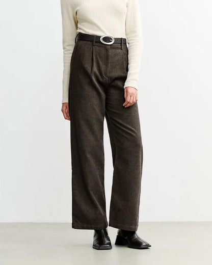 ROTHOLZ - Flannel Pantalone Black Brown