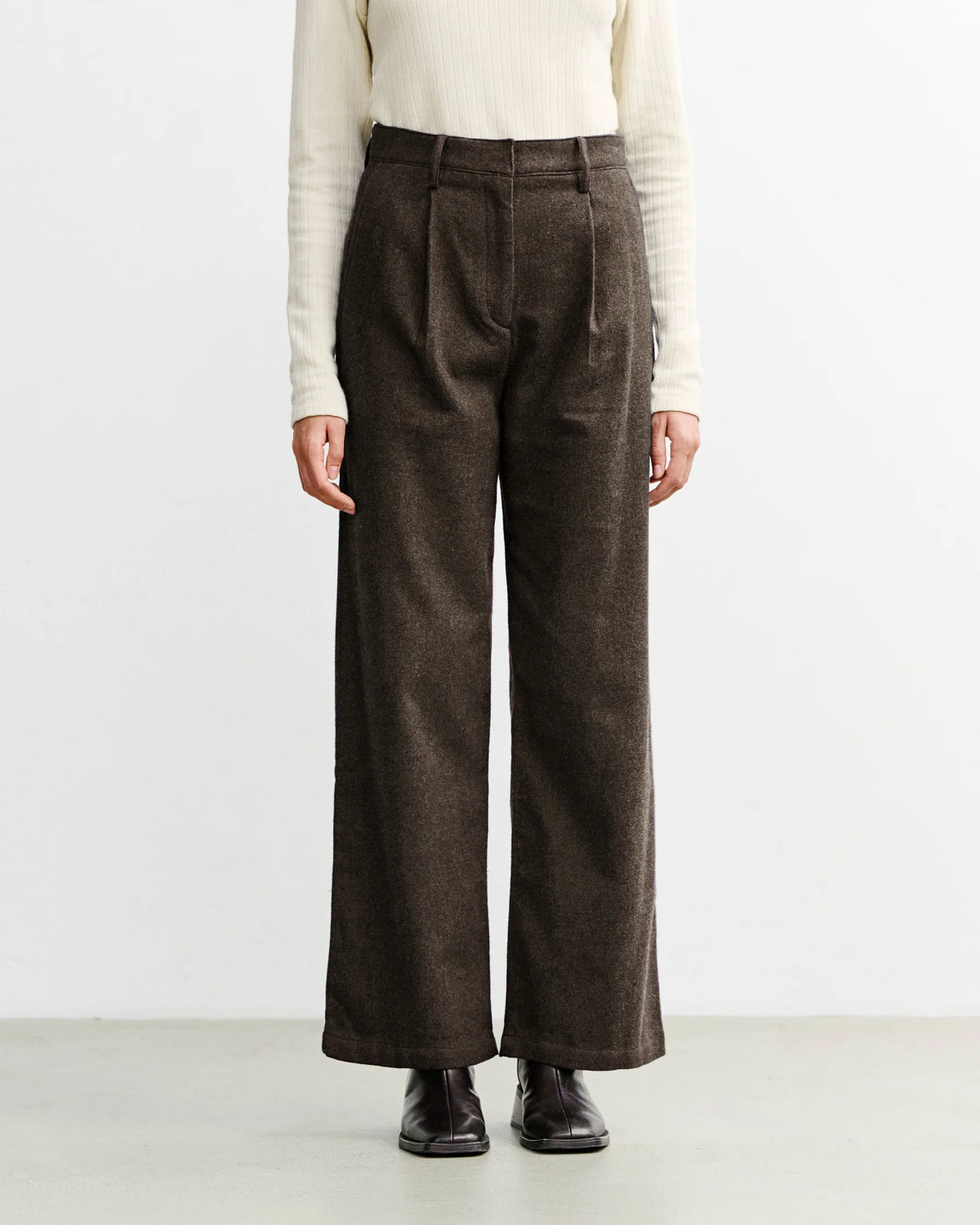 ROTHOLZ - Flannel Pantalone Black Brown