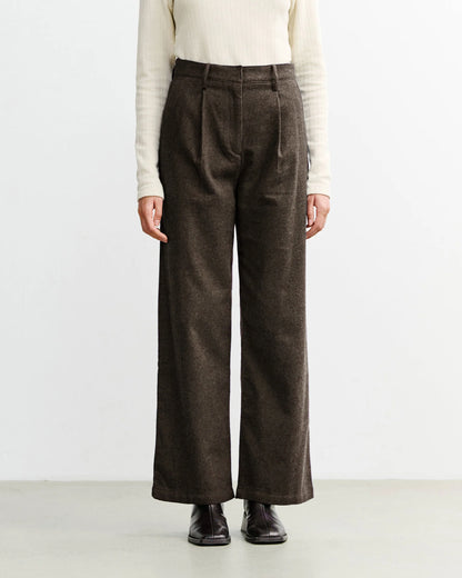 ROTHOLZ - Flannel Pantalone Black Brown