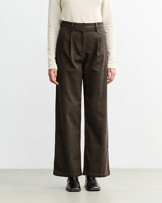 ROTHOLZ - Flannel Pantalone Black Brown