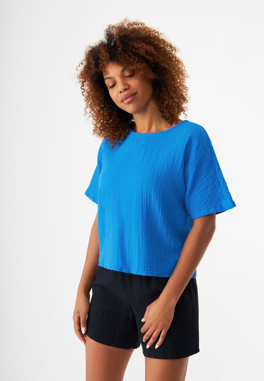 Givn - Pina Blouse French Blue (Musselin)