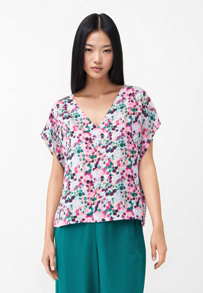 Givn - Ruby Blouse Green / Violet (Bubbles)