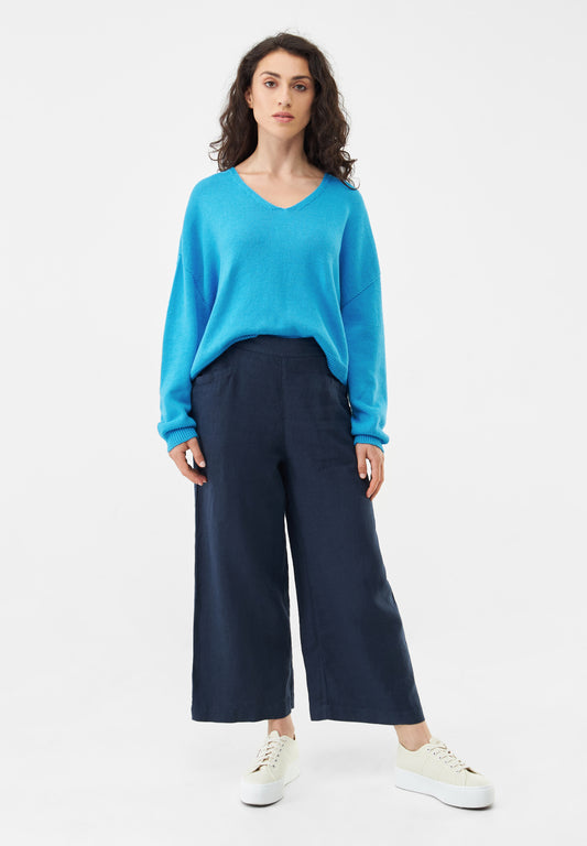Givn - Fay Trousers Midnight Blue (Linen)