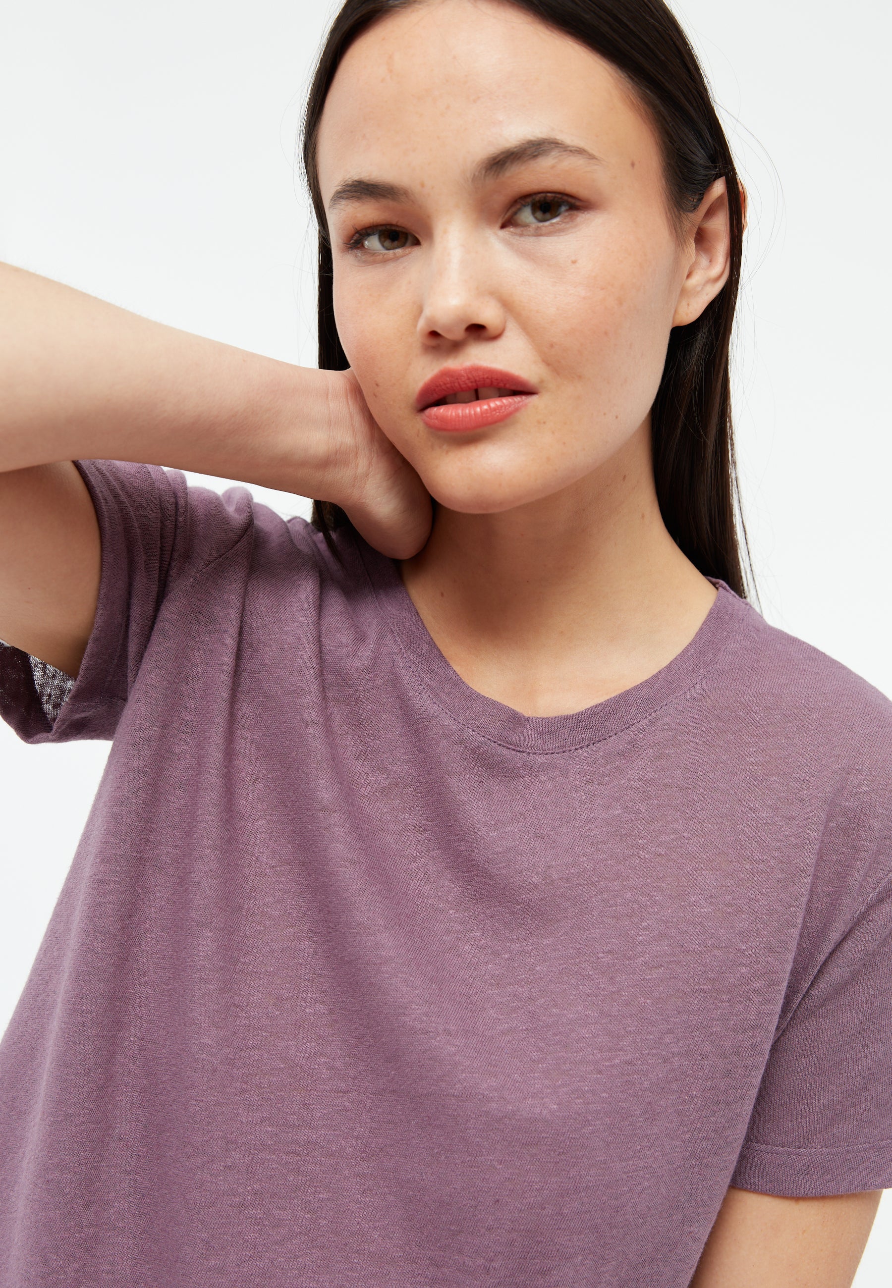 GIVN - GBJulia T-Shirt English Violet (Linen) - WERTE FREUNDE