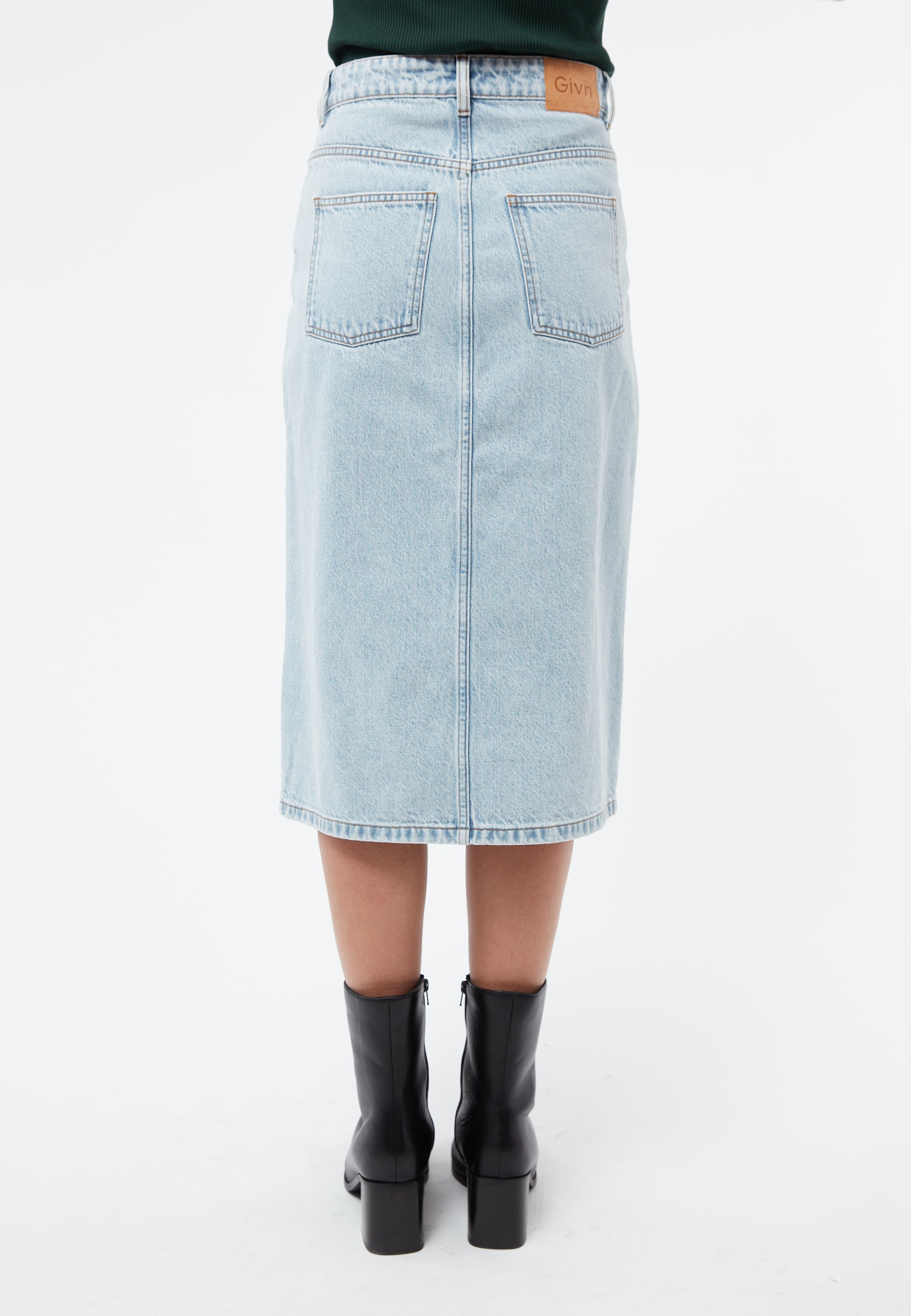 GIVN - GBKarlotta Skirt Light Blue - WERTE FREUNDE